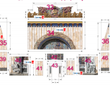 Закрытие фальшфасадом из сетки для реконструкции павильона «Украина» (экспозиция «Земледелие») — 58-й павильон ВДНХ, фото №2