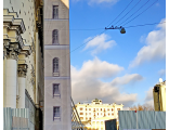 Монтаж фальшфасада на конструкцию перед зданием Знаменка 19, фото №4