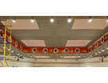 Фальшпотолок - монтаж баннерной сетки на разноуровневый потолок "Грильято", фото №2