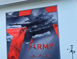 Монтаж баннеров на раме на здание фасада - "Парк Патриот - выставка Армия 2016"., фото №4