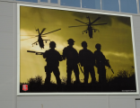 Монтаж баннеров на раме на здание фасада - "Парк Патриот - выставка Армия 2016"., фото №6